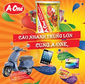 Mì A-One trao giải thưởng khuyến mại tới khách hàng