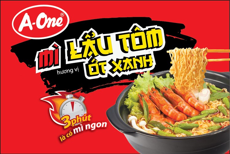 Mì ly lẩu tôm ớt xanh